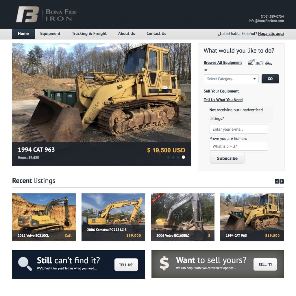 Blue Ridge Iron - Website Development, Content Strategy